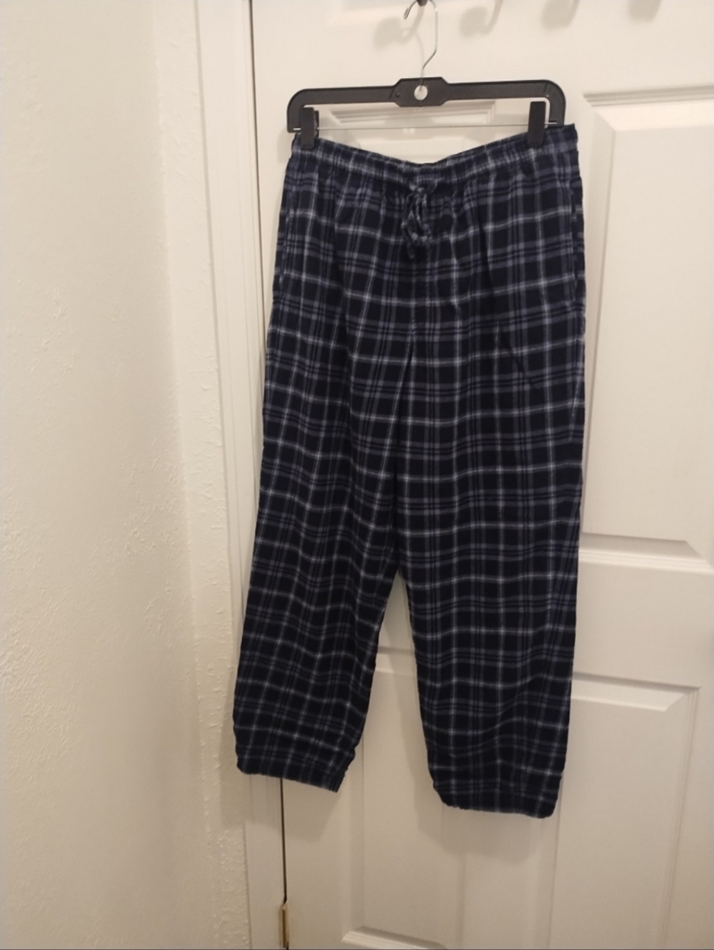 Men's Navy Plaid Lounge Pants